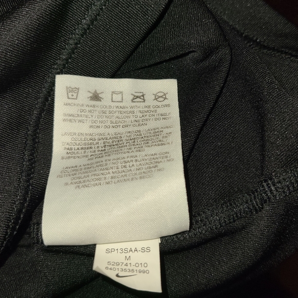 Nike DriFit tank black with black swoosh Sz M - Picture 5 of 7